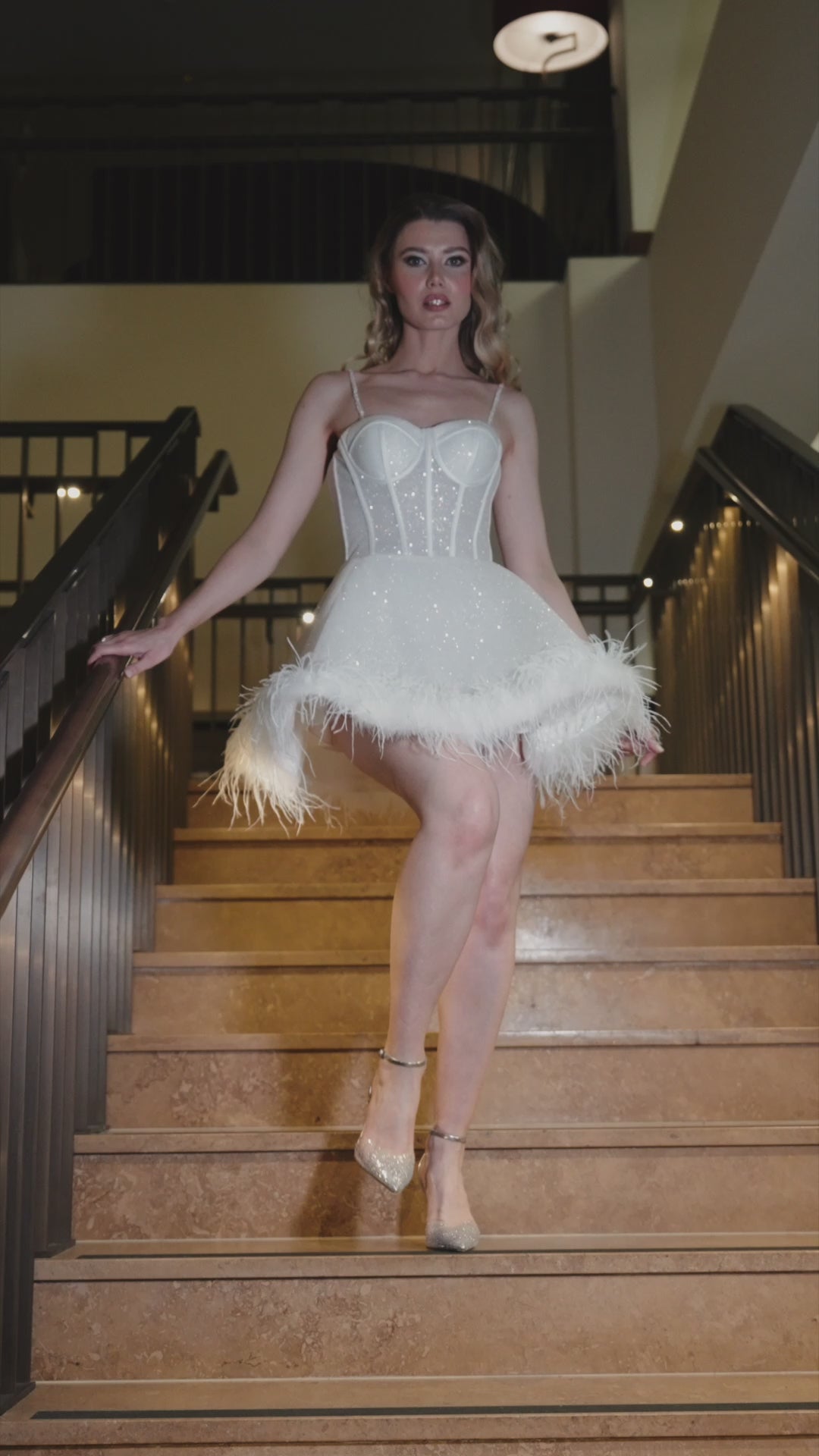 Cendrillon Handmade Sparkly Corset Mini Dress
