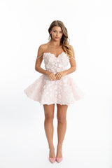 Fleur de Rêve 3D Flower Blush Pink Mini Dress – bridal shower