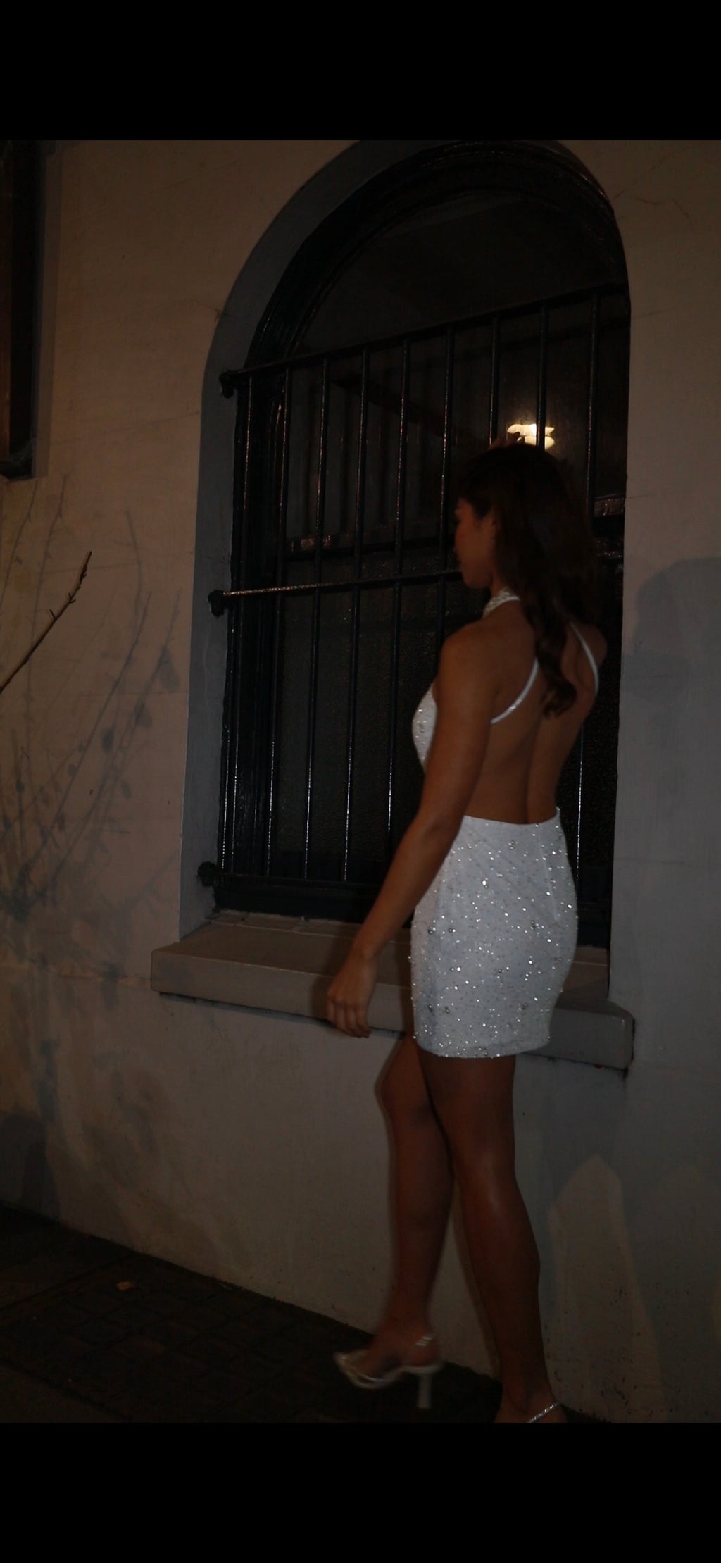 Viva Crystal & Pearl Hand-Beaded Mini Dress