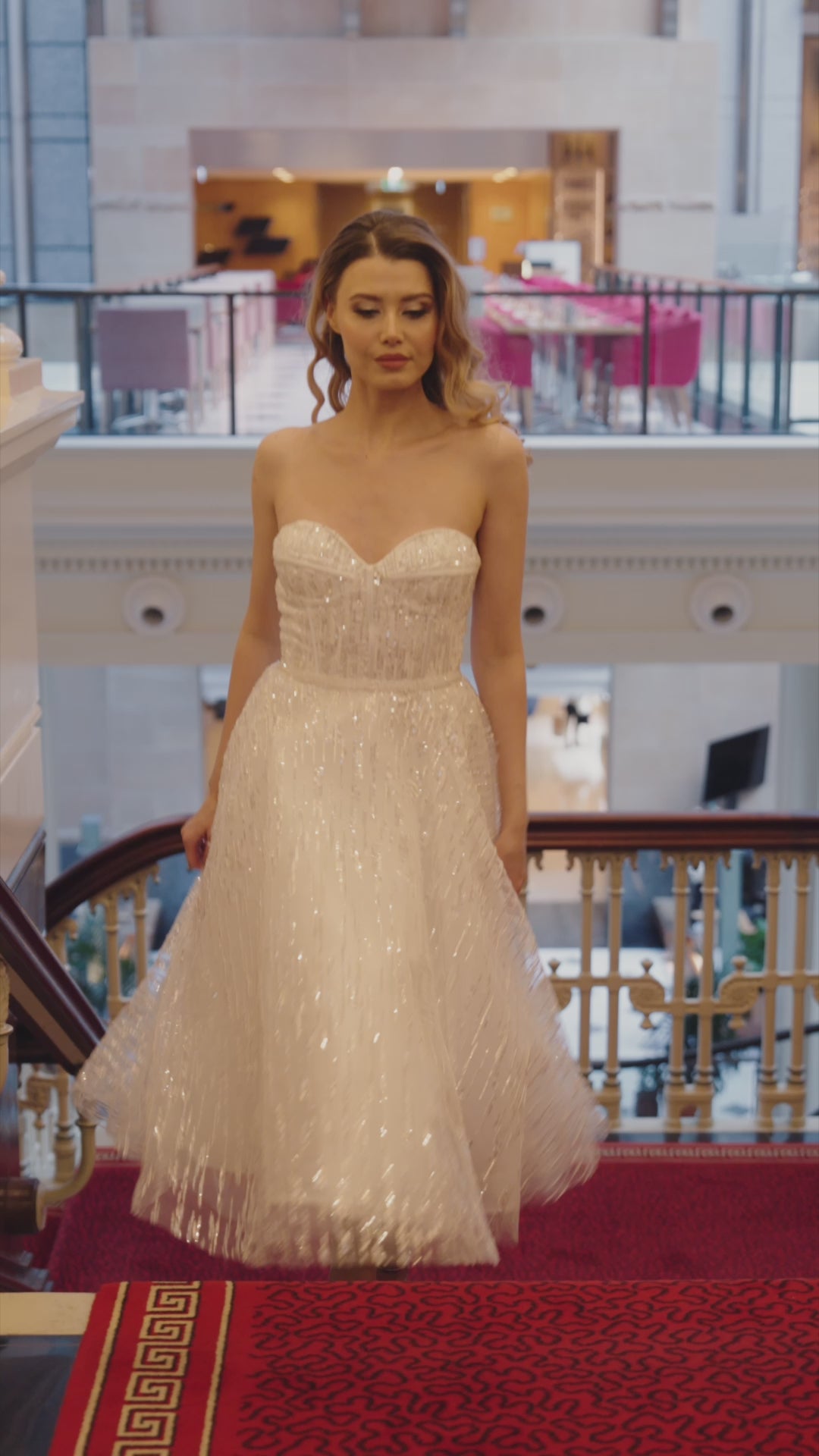 Monroe Corset Sweetheart Sequin Midi Ball Gown Dress