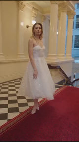 Monroe Corset Sweetheart Sequin Midi Ball Gown Dress