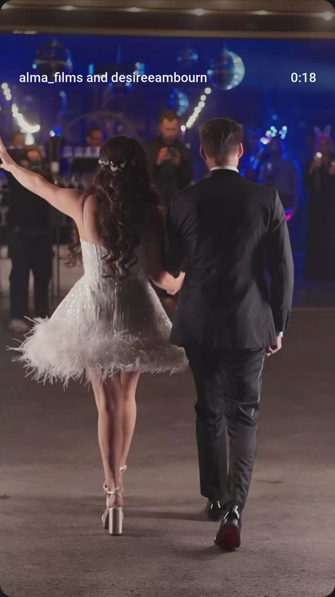 Reception Mini Dress – Monroe Sequin & Feather Corset