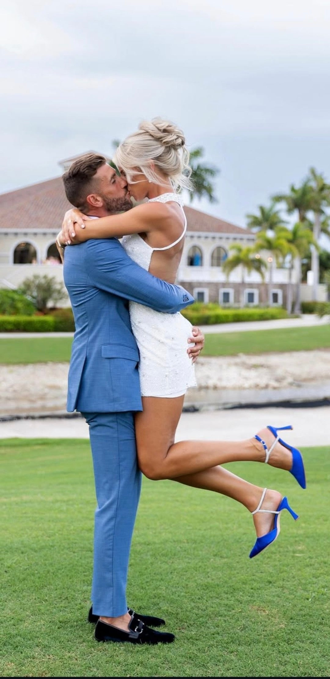 Viva Crystal & Pearl Hand-Beaded Mini Dress